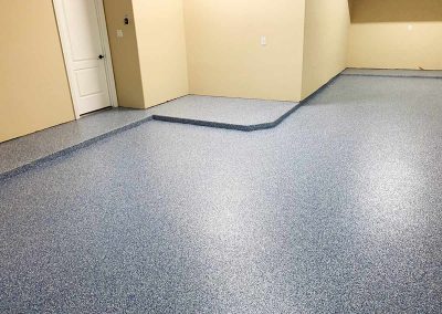 flake garage epoxy floor urethane topcoat
