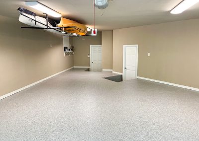 Epoxy Garage Floor Helps Hide A Concrete Pour Back - Majestic Concrete