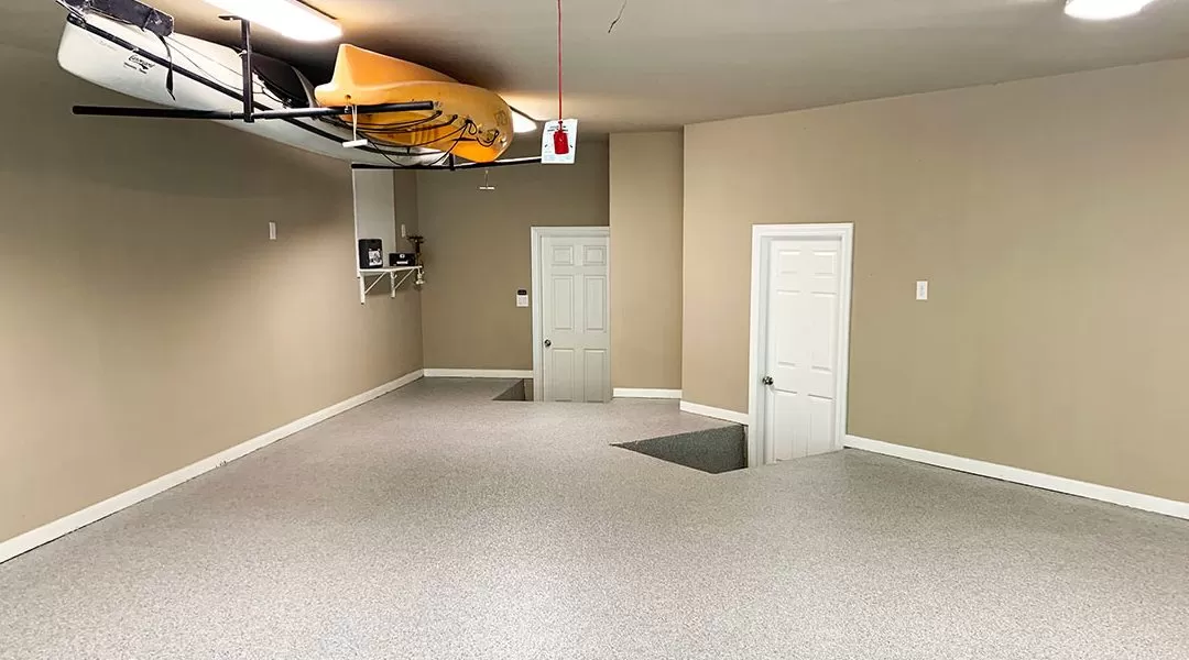 Epoxy Garage Floor Helps Hide A Concrete Pour Back