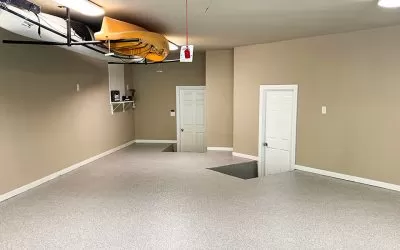 Epoxy Garage Floor Helps Hide A Concrete Pour Back